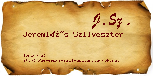 Jeremiás Szilveszter névjegykártya